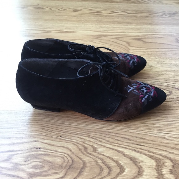 Vintage Italian Suede Lace Up Loafer size 37.5 - Picture 4 of 11